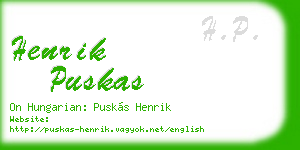 henrik puskas business card
