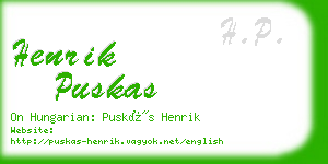 henrik puskas business card